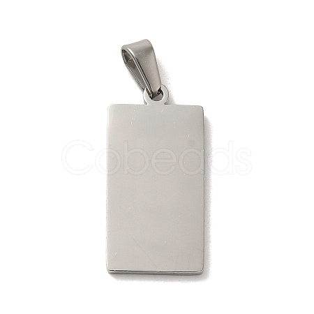 Non-Tarnish 304 Stainless Steel Stamping Blank Tag Pendants STAS-B053-03P-1