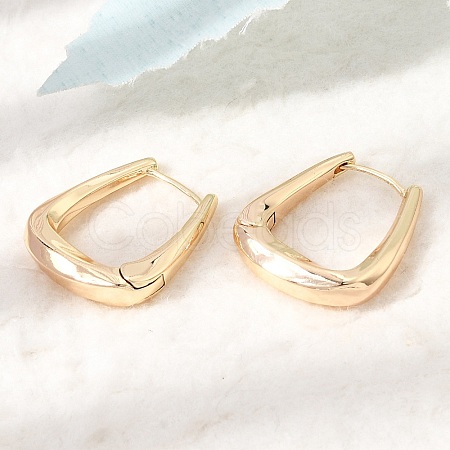 Brass Hoop Earrings for Women KK-CBAD29A-01G-1