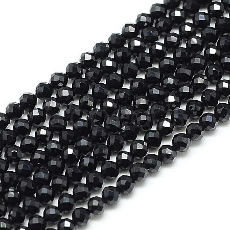 Natural Black Spinel Beads Strands G-S152-01-2mm-1
