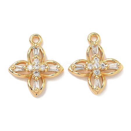 Brass Micro Pave Cubic Zirconia Pendants KK-A281-12A-G-1