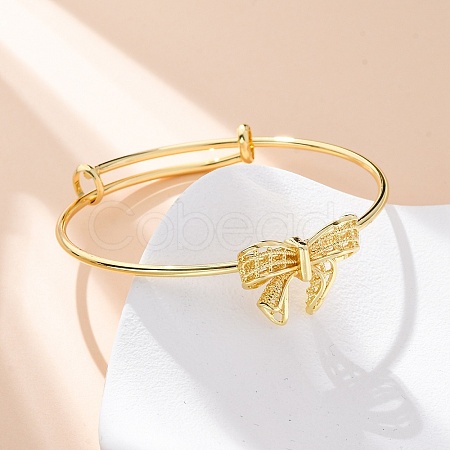Brass Cuff Bangles for Women BJEW-U025-04G-1