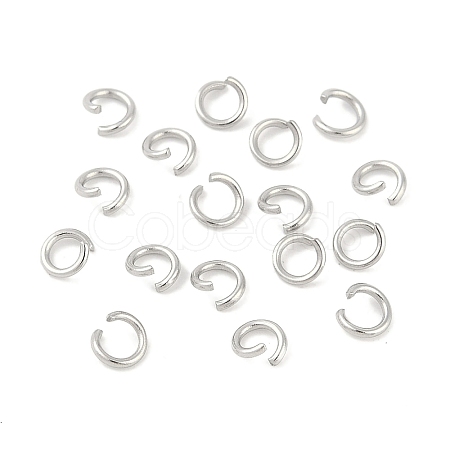 Tarnish Resistant 304 Stainless Steel Open Jump Rings X-STAS-R049-4x0.7mm-1