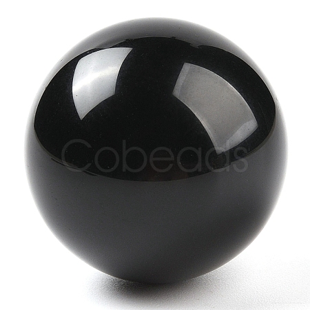 Natural Obsidian Sphere Beads G-I367-07C-1