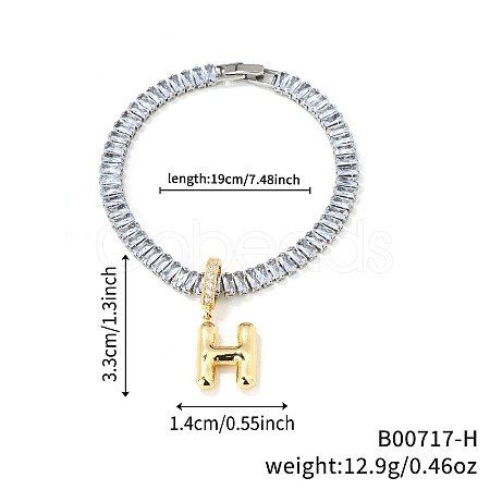 Fashionable Brass Charm Bracelets LI7211-8-1