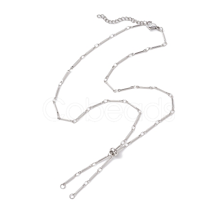 Brass Slider Necklace Makings AJEW-JB01275-02-1