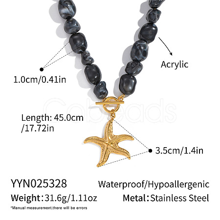 Vintage Beaded Necklace and Bracelet Set Stainless Steel Jewelry for Women BF0589-2-1
