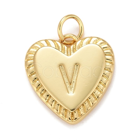 Rack Plating Golden Brass Pendants KK-E260-01G-V-1