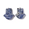 Natural Sodalite Cabochons, Hamsa Hand, 37x32.5x7~8mm