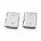 Tarnish Resistant 304 Stainless Steel Locket Pendants, Photo Frame Charms for Necklaces, Rectangle with Tree, Stainless Steel Color, Tray: 15x9.5mm, 26x19x5mm, Hole: 2mm