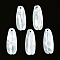 Natural White Shell Pendants, Petaline, 26~28x10~11x2~5mm, Hole: 1mm