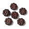 Opaque Lampwork Beads, Flower, Black, 15x6mm, Hole: 1mm, about 45~55pcs/100g