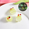 Luminous Cupcake Resin Sculpture Ornament, Glow in the Dark, for Home Desktop Decorations, Light Yellow, 22x18mm