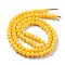 Handmade Nepalese Lampwork Beads, Round, Gold, 7x6.5mm, Hole: 1.5mm, about 103pcs/strand, 25.71''(65.3cm)