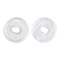 Natural Calcite Dyed Pendants, Donut/Pi Disc Charms, White, 40x5.5~6.5mm, Hole: 8mm