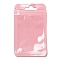 Rectangle Plastic Yin-Yang Zip Lock Bags, Resealable Packaging Bags, Self Seal Bag, Pearl Pink, 10x6x0.02cm, Unilateral Thickness: 2.5 Mil(0.065mm)