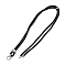 Nylon Cord Necklaces Findings, with Brass Micro Pave Cubic Zirconia Rectangle Clasps, Lead Free & Cadmium Free, Platinum, 13.98x0.12 inch(35.5x0.3cm), Rectangle: 6x10x6mm