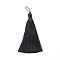 Nylon Tassel Big Pendants, Black, 105x11mm