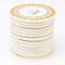 Braided Polyester Cords, Round, White, 3mm, about 8.74 yards(8m)/roll