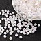 Bicone AB Color Plated Eco-Friendly Transparent Acrylic Beads, White, 4x4mm, Hole: 1mm, about 16600pcs/500g