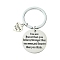 Titanium Steel & Alloy Keychain, with Alloy Rings, Antique Silver & Platinum, 5cm