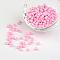 6/0 Opaque Colours Round Glass Seed Beads, Pink, 4mm, hole:1.5mm, about 495pcs/50g