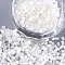 Glass Bugle Beads, Round Hole, Imitation Cat Eye, Creamy White, 2~2.5x1.5~2mm, Hole: 0.8mm, about 30000pcs/bag