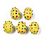 Polymer Clay Rhinestone Beads, Pave Disco Ball Beads, Oval, Light Khaki, PP15(2.1~2.2mm), 16.5~18x13~14mm, Hole: 1mm