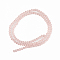 Glass Beads Strands, Faceted, Rondelle, Pink, 6x5mm, Hole: 1mm, about 83~85pcs/strand, 38~39cm