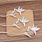 Ancient Style Alloy Hair Stick Finding, for DIY Jewelry Accessories, Flower, Silver, 180x47mm, 10pcs/set