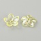 Transparent Acrylic Beads, AB Color, Flower, Yellow, 11.5x3mm, Hole: 1.8mm