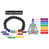 Chakra Natural Lava Rock Beaded Stretch Bracelets BJEW-JB02225-01-3
