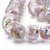 Handmade Gold Sand Lampwork Beads Strands LAMP-R141-12mm-12-2