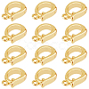 HOBBIESAY 12Pcs Brass Fold Over Clasps KK-HY0003-52-1