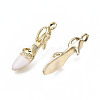 Rack Plating Alloy Enamel Pendant Rhinestone Settings ENAM-T011-133A-3