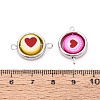 Polymer Clay Beads with CCB Plastic Frame Connector Charms CLAY-T022-35M-06-3