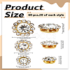 60Pcs 3 Styles Flower Alloy Glass Sew on Rhinestone FIND-LP0008-08-2
