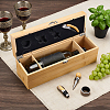 Wooden Wine Gift Packing Boxes with Clasps and 4Pcs Wine Openers CON-WH0089-269-2