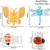 Transparent & Spray Painted Plastic Claw Hair Clips OHAR-GA0001-01-2