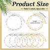 16Pcs 2 Colors 304 Stainless Steel Paperclip Chains Bracelets for Women BJEW-ME0001-23-2