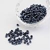 6/0 Opaque Colors Lustered Round Glass Seed Beads X-SEED-A012-4mm-129-1