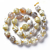 Natural Fire Crackle Agate Beads Strands G-T131-119-2