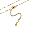 Summer Beach Brass Cubic Zirconia Sea Animal Pendant Necklaces for Women NJEW-B118-03G-04-3