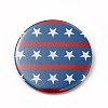 Independence Day Flat Round Tinplate Badge Pins JEWB-G021-01G-1