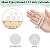 Round Natural White Jade Beads Strands G-NB0005-14A-2