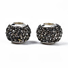 Handmade Polymer Clay Rhinestone European Beads RB-N053-001-05-2