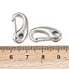 Tarnish Resistant Polished 304 Stainless Steel Keychain Clasp Findings X-STAS-R072-59A-5