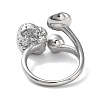 Non-Tarnish 304 Stainless Steel Open Cuff Ring Findings STAS-K263-03P-3