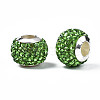 Handmade Polymer Clay Rhinestone European Beads RB-N053-001-07-3