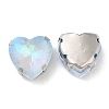 Mocha Fluorescent(MI) Heart Sew on Rhinestone GGLA-C001-01A-P02-2