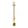 Brass Screw Peg Bails KK-NH0008-03AG-1